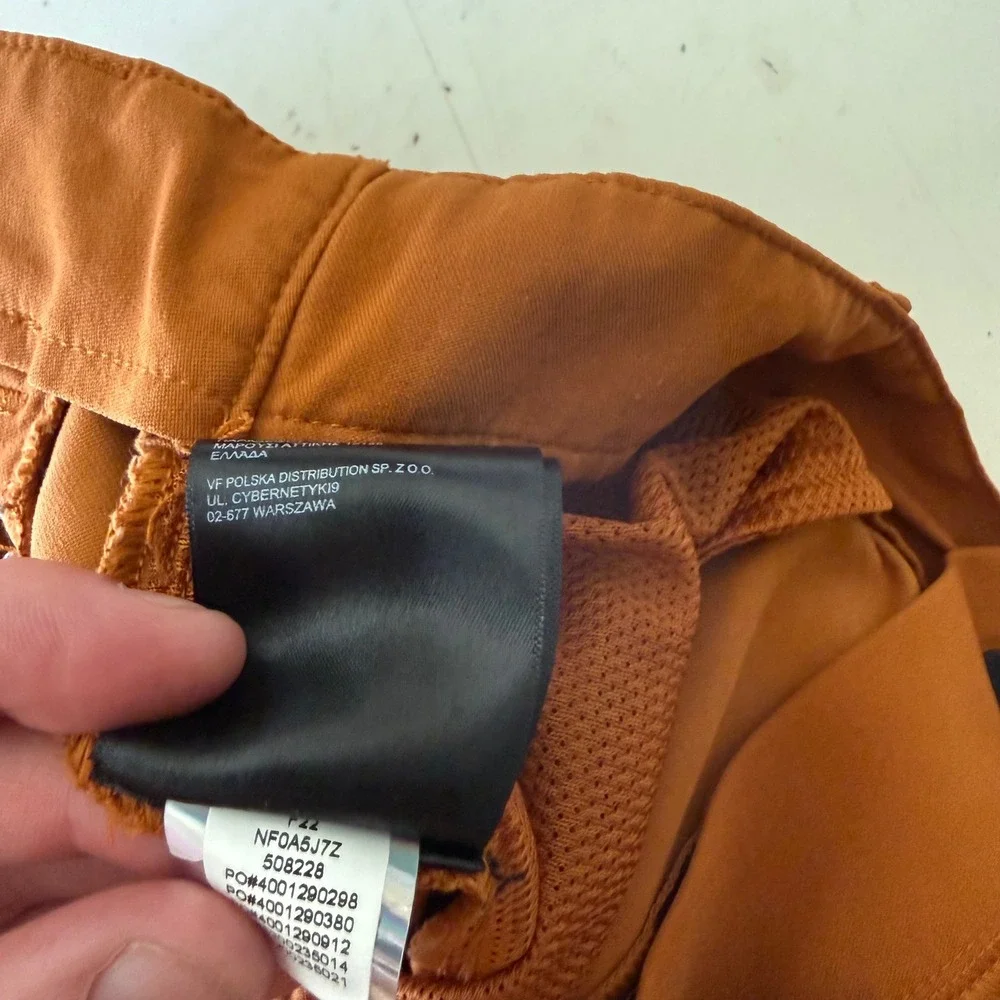 The North Face Mens NF0A5J7Z Climbing Hiking Project Pants Rust Orange 34 x 32